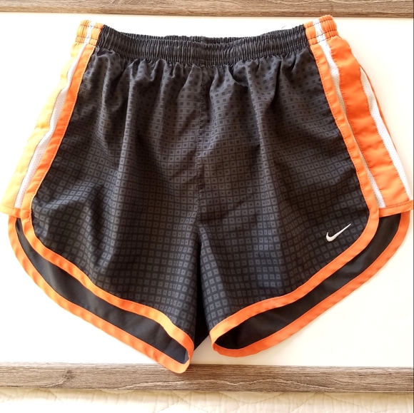 Nike Pants - Nike Dri-fit Black & Orange Running Athletic Short
